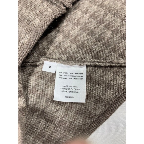 Naadam Set Wool & Cashmere Brown Houndstooth Sweater Flare Pants Corset Top Sz M - Picture 8 of 16